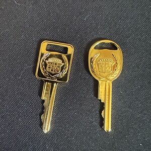 Cadillac Gold Filled Decorative Car-Style Keys (Set of 2)
